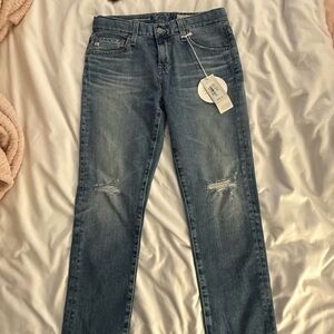 Classic Blue Distressed Women Jeans